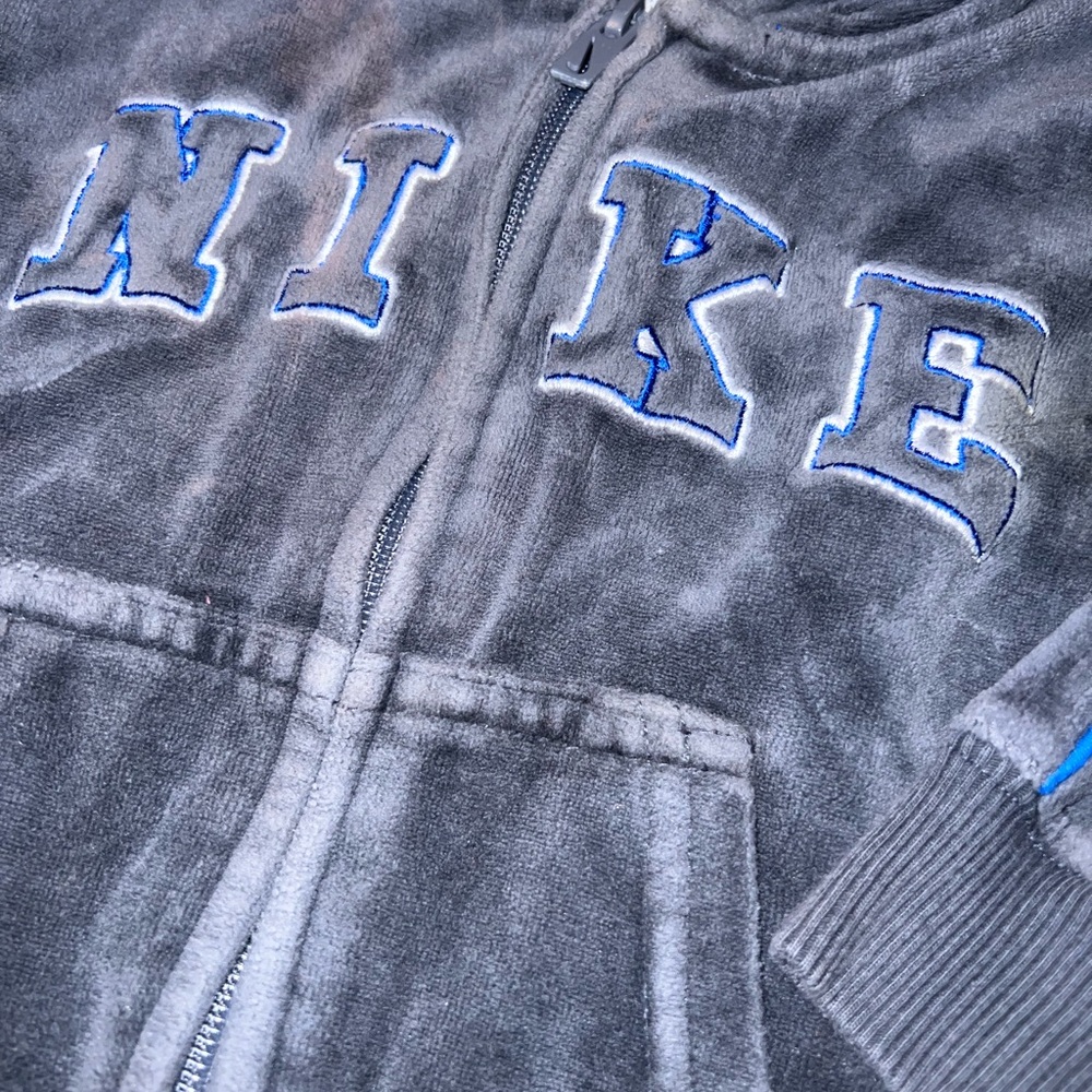 Nike Hooded Fleece Jacket, Boys, Grey, 3T - Picture 3 of 4